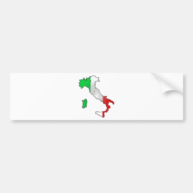 Pegatina Para Coche Bandera de Italia (Frente)