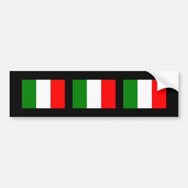 Pegatina Para Coche Bandera de Italia (Frente)