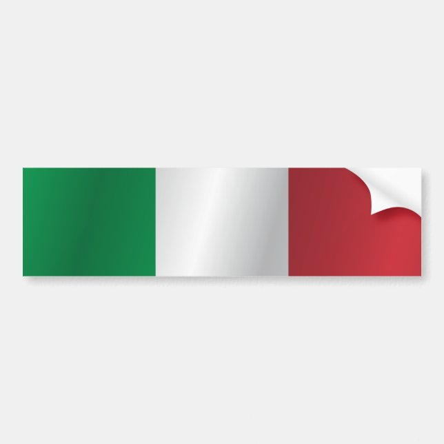 Pegatina Para Coche Bandera de Italia (Frente)