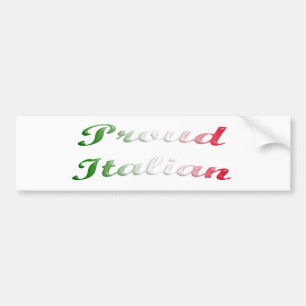 Pegatina Para Coche Bandera de Italia. Italiano orgulloso