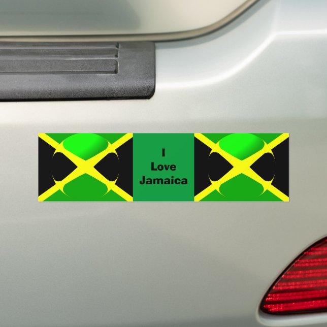 Pegatina Para Coche Bandera de Jamaica (en coche)