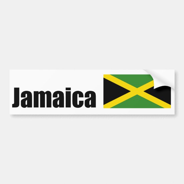 Pegatina Para Coche bandera de Jamaica (Frente)