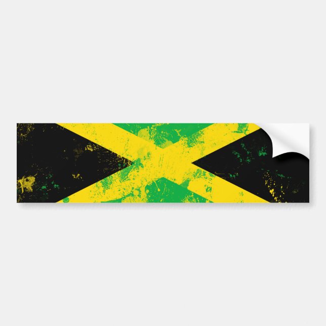 Pegatina Para Coche Bandera de Jamaica (Frente)