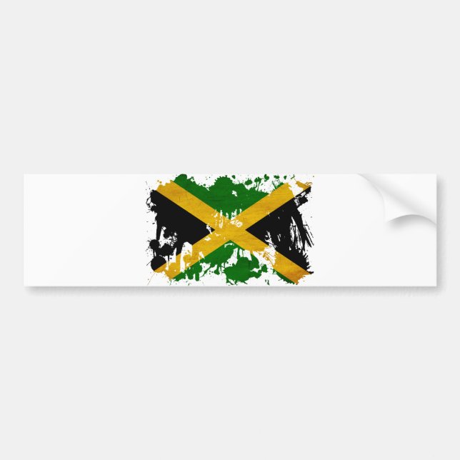 Pegatina Para Coche Bandera de Jamaica (Frente)