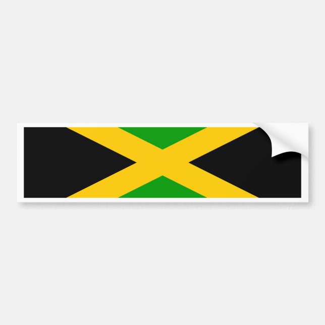 Pegatina Para Coche Bandera de Jamaica (Frente)