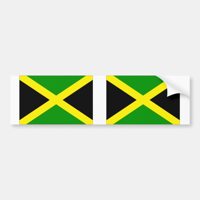 Pegatina Para Coche Bandera de Jamaica (Frente)