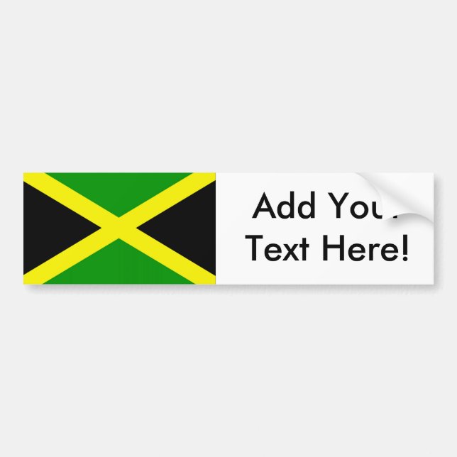 Pegatina Para Coche Bandera de Jamaica (Frente)