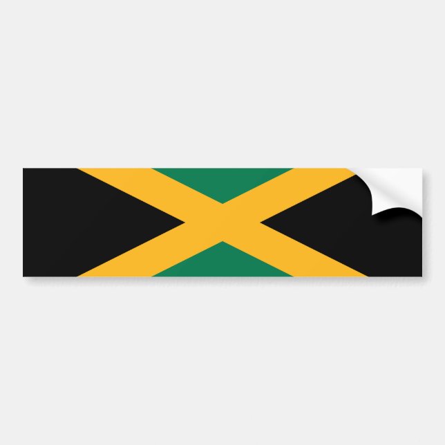 Pegatina Para Coche Bandera de Jamaica (Frente)