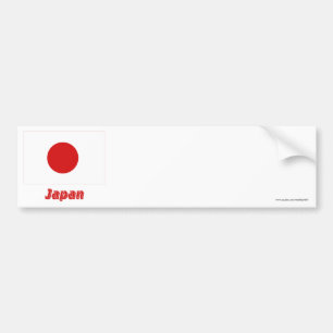 Pegatina Para Coche Bandera de Japón con nombre