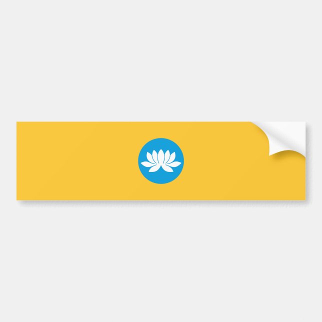 Pegatina Para Coche Bandera de Kalmukia (Frente)