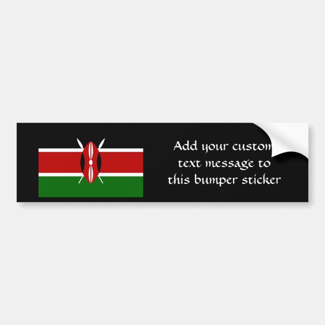 Pegatina Para Coche Bandera de Kenia África (Frente)