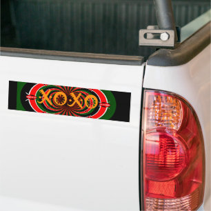 Pegatina Para Coche Bandera de Kenia de inspiración africana resumen a