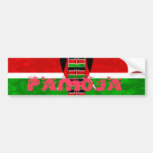 Pegatina Para Coche Bandera de Kenia: Tuko Pamoja - Diseño de arte de