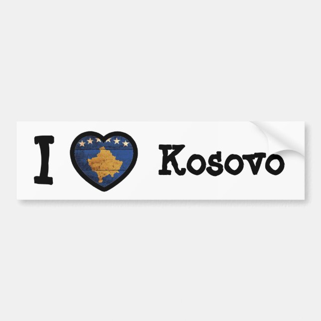 Pegatina Para Coche Bandera de Kosovo (Frente)