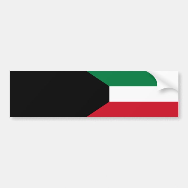 Pegatina Para Coche Bandera de Kuwait (Frente)