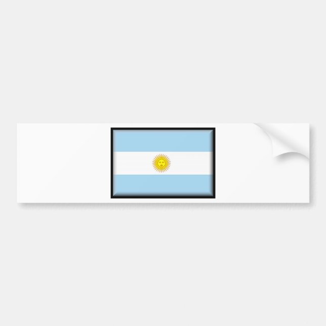 Pegatina Para Coche Bandera de la Argentina (Frente)