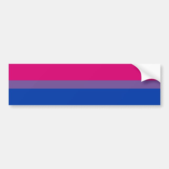 Pegatina Para Coche Bandera de la bisexuales Bumper Sticker (Frente)