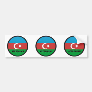 Pegatina Para Coche Bandera de la calidad de Azerbaijan Roundel