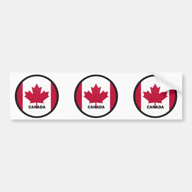 Pegatina Para Coche Bandera de la calidad de Canadá Roundel (Frente)