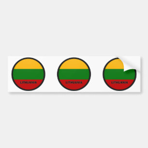Pegatina Para Coche Bandera de la calidad de Lituania Roundel