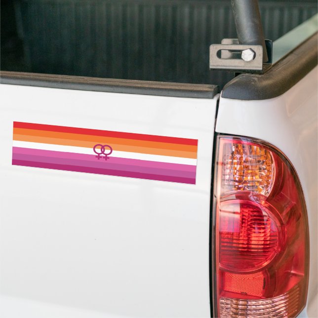 Pegatina Para Coche Bandera de la Casa del Orgullo del Amor Lesbiano ( (En Camión)