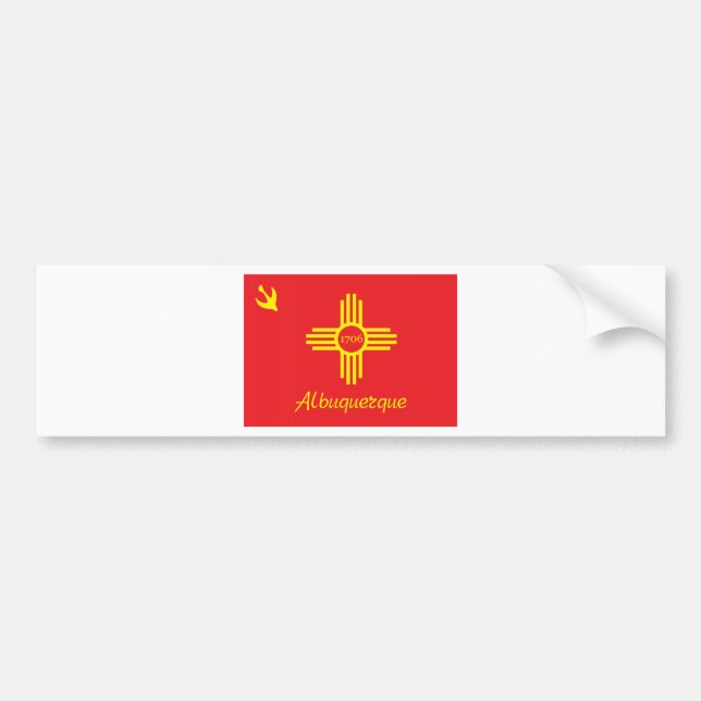 Pegatina Para Coche Bandera de la ciudad de Albuquerque (Frente)