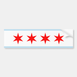 Pegatina Para Coche Bandera de la ciudad de Chicago
