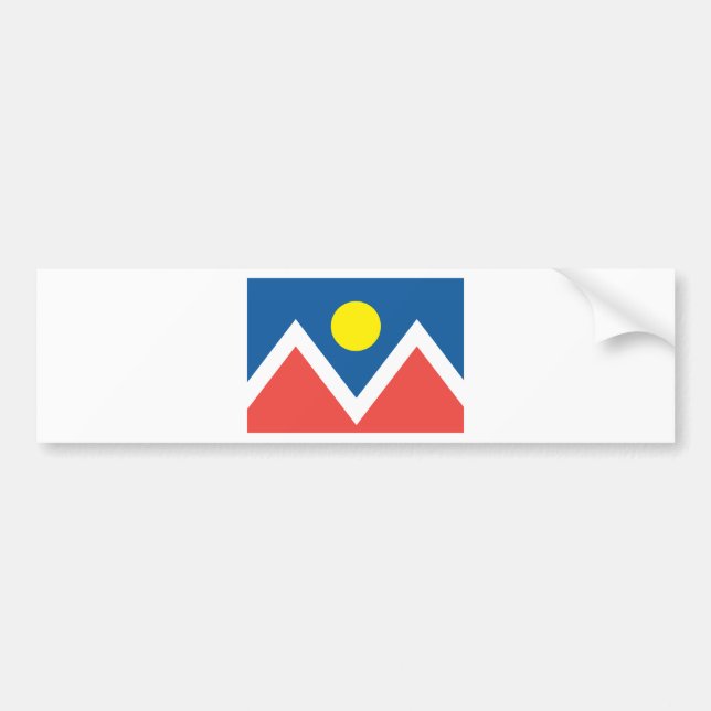 Pegatina Para Coche Bandera de la ciudad de Denver (Frente)