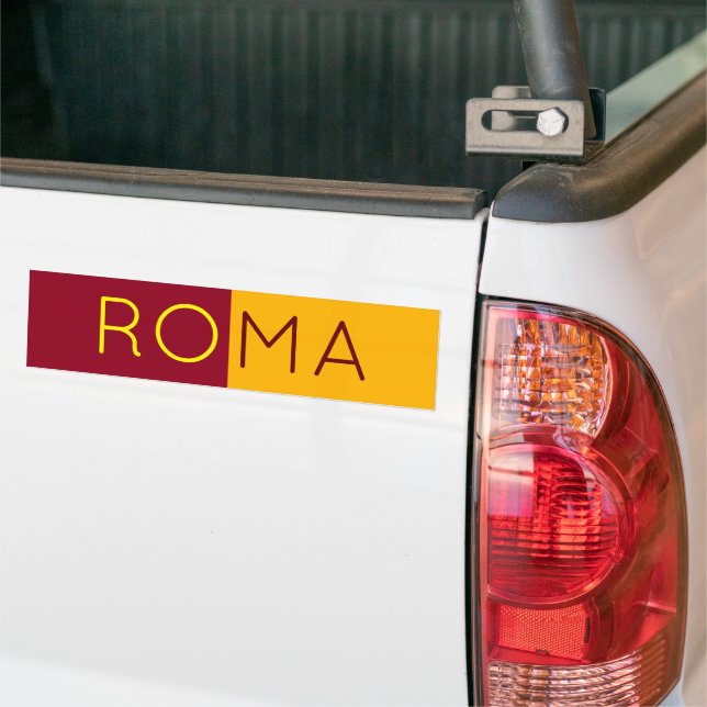 Pegatina Para Coche Bandera de la ciudad de Roma, Italia (En Camión)