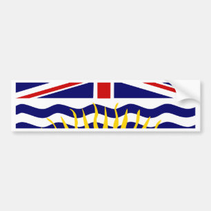 Pegatina Para Coche Bandera de la Columbia Británica de Canadá