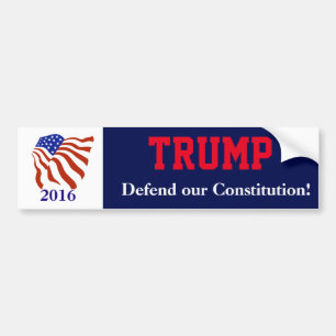Pegatina Para Coche Bandera de la constitución de Donald Trump