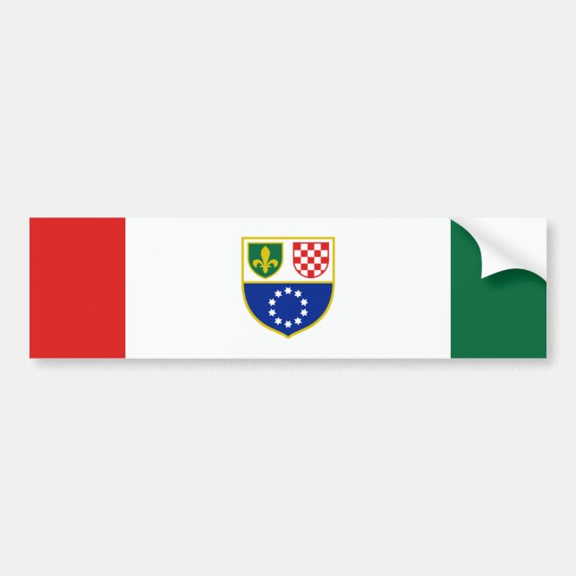 Pegatina Para Coche Bandera de la Federación de Bosnia-Herzegovina (Frente)