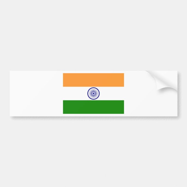 Pegatina Para Coche Bandera de la India (Frente)