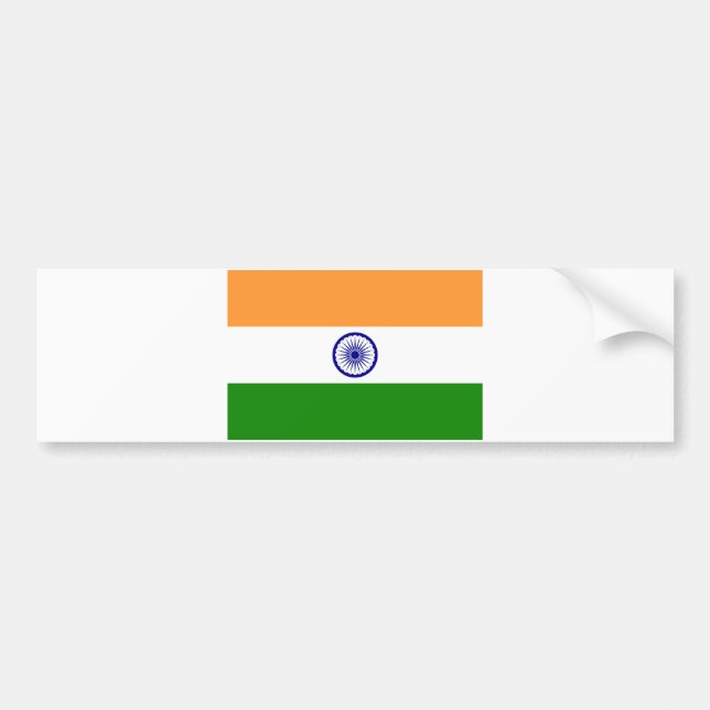Pegatina Para Coche Bandera de la India (Frente)