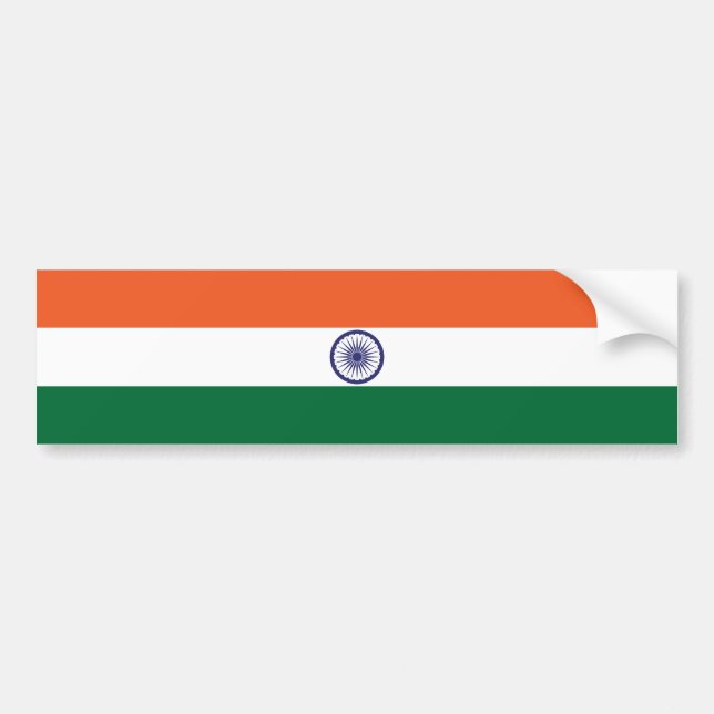 Pegatina Para Coche Bandera de la India (Frente)