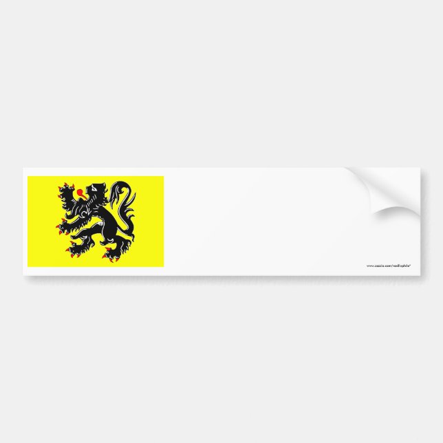Pegatina Para Coche Bandera de la región de Flandes (Frente)