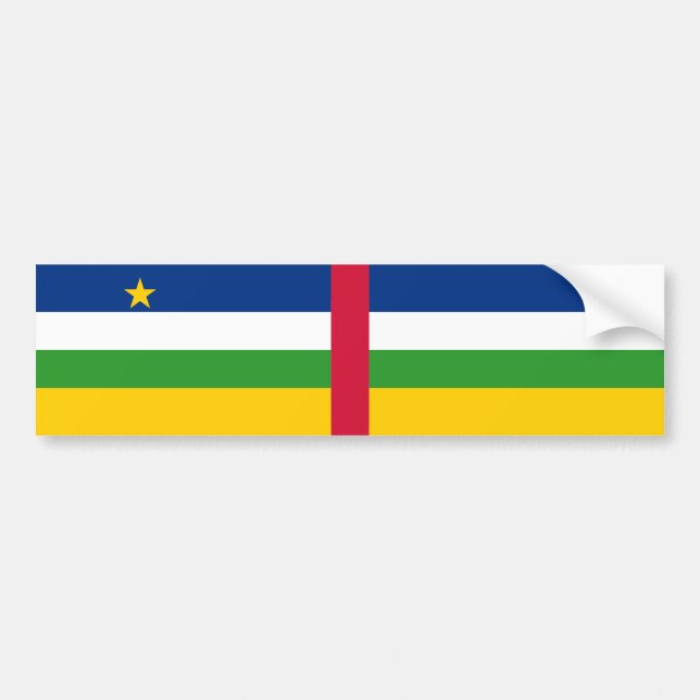 Pegatina Para Coche Bandera de la República Centroafricana (Frente)