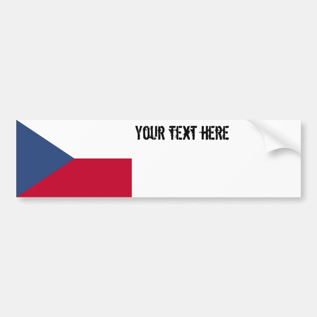 Pegatina Para Coche Bandera de la República Checa (Frente)