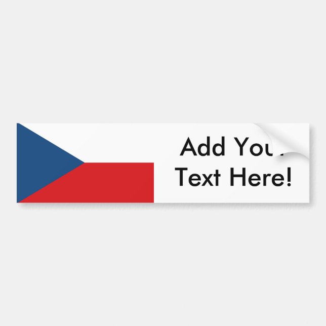 Pegatina Para Coche Bandera de la República Checa (Frente)