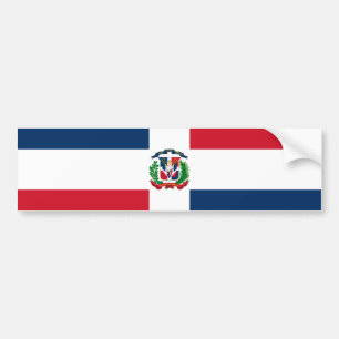 Pegatina Para Coche Bandera de la República Dominicana