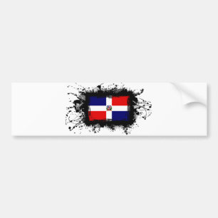 Pegatina Para Coche Bandera de la República Dominicana