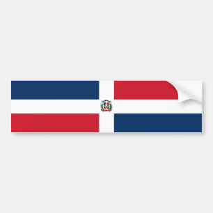 Pegatina Para Coche Bandera de la República Dominicana