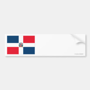 Pegatina Para Coche Bandera de la República Dominicana