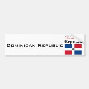 Pegatina Para Coche Bandera de la República Dominicana