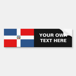 Pegatina Para Coche Bandera de la República Dominicana