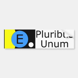 Pegatina Para Coche Bandera de la tierra - E Pluribus Unum