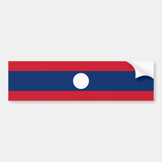Pegatina Para Coche Bandera de Laos (Frente)