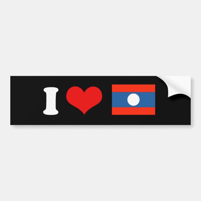 Pegatina Para Coche Bandera de Laos (Frente)
