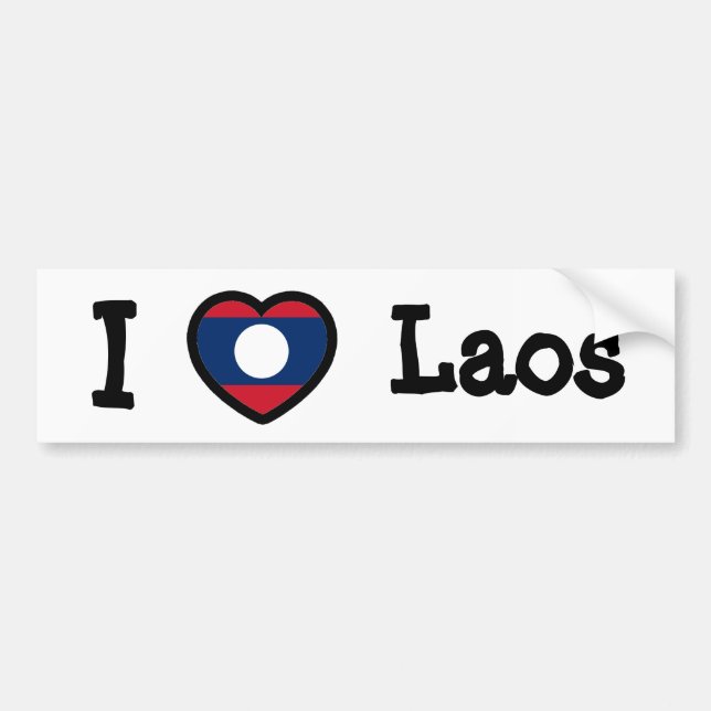 Pegatina Para Coche Bandera de Laos (Frente)