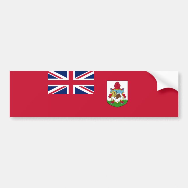 Pegatina Para Coche Bandera de las Bermudas (Bermudas) (Islas del Cari (Frente)